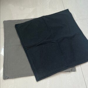 Pottery Barn Dual-Tone Gray and Black Pillow Cover